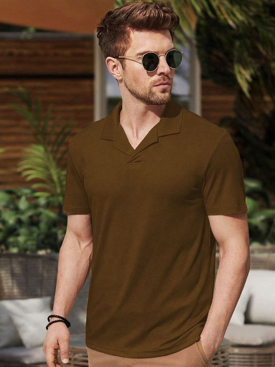 Genzy Men Solid Polo Collar T-shirt - view 1