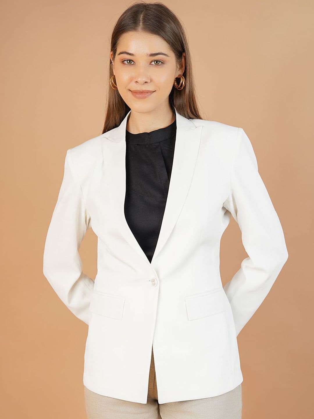 INDOPHILIA Notched Lapel Single Breasted Blazer - view 1