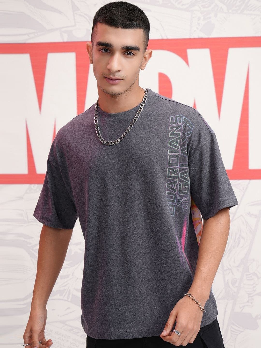 Highlander Marvel Men Venom Printed Round Neck Oversized Drop Shoulder Tshirt - view 1