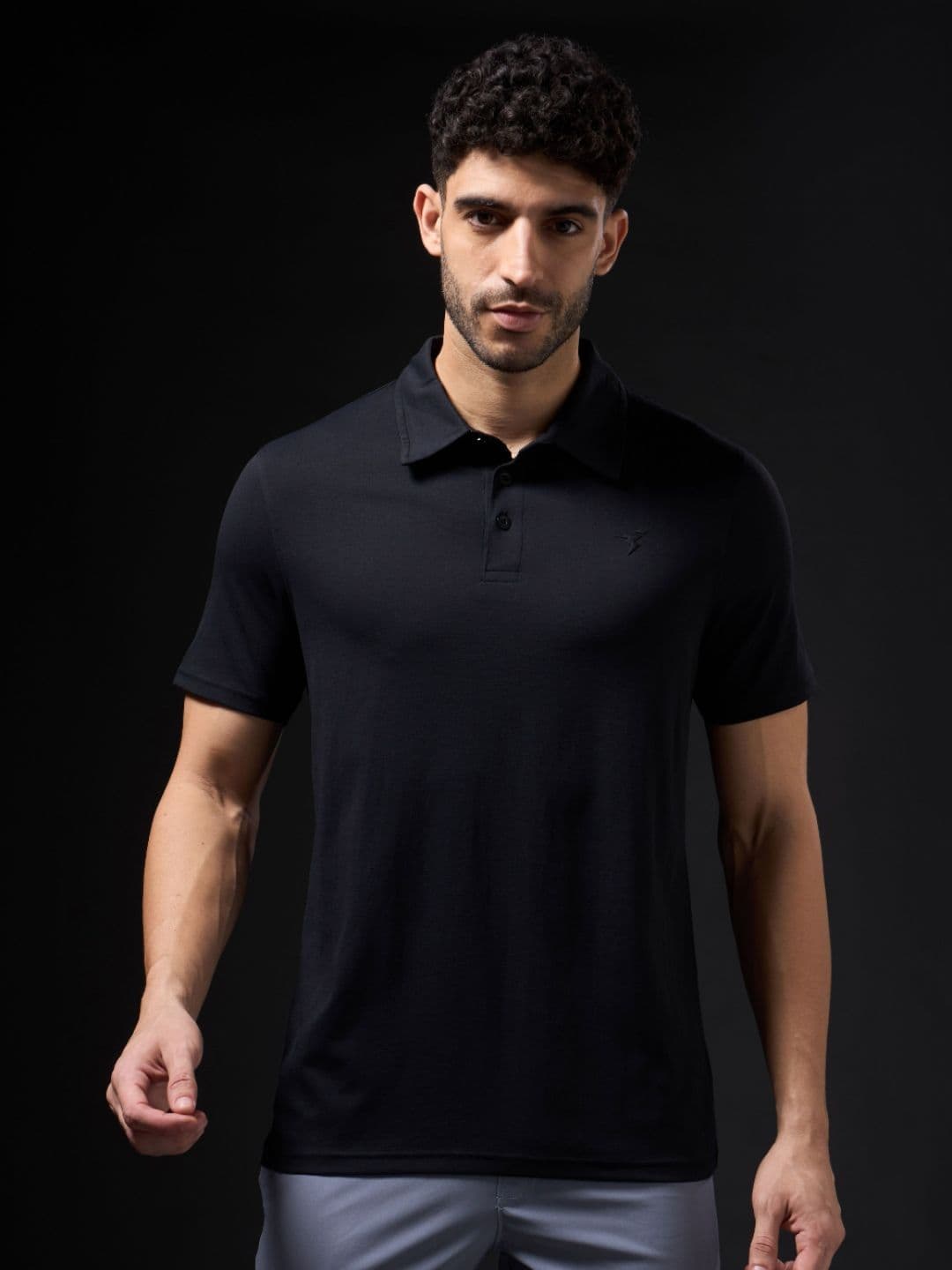 Technosport Men Polo Collar Anti Static Slim Fit T-shirt - view 1