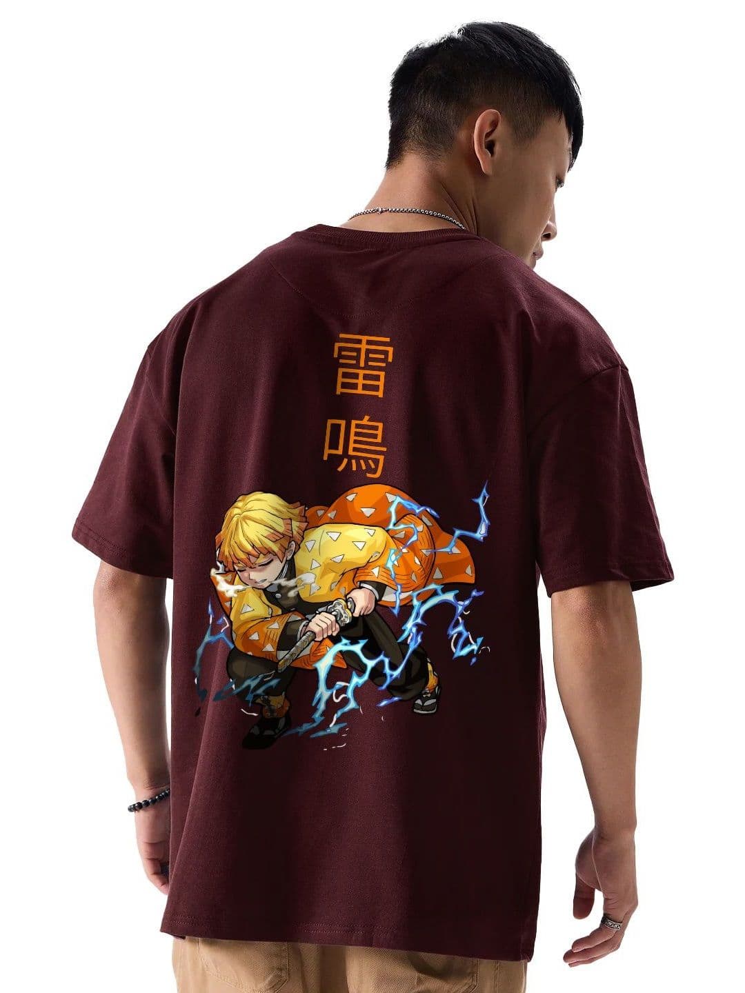fanideaz Anime Printed Round Neck Cotton Oversized T-shirt - view 1