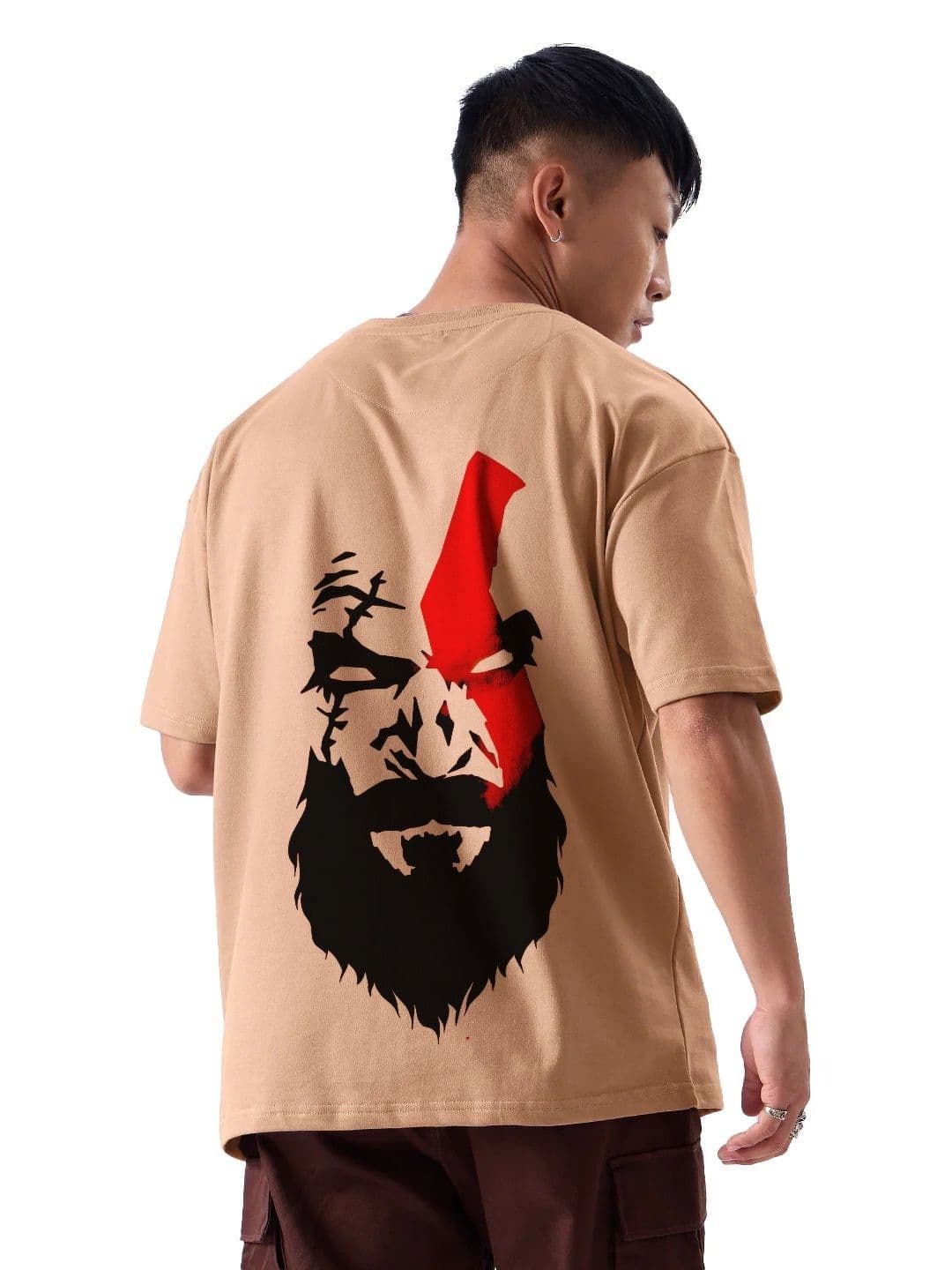fanideaz Men Graphic Printed Round Neck Cotton Oversized T-shirt - view 1