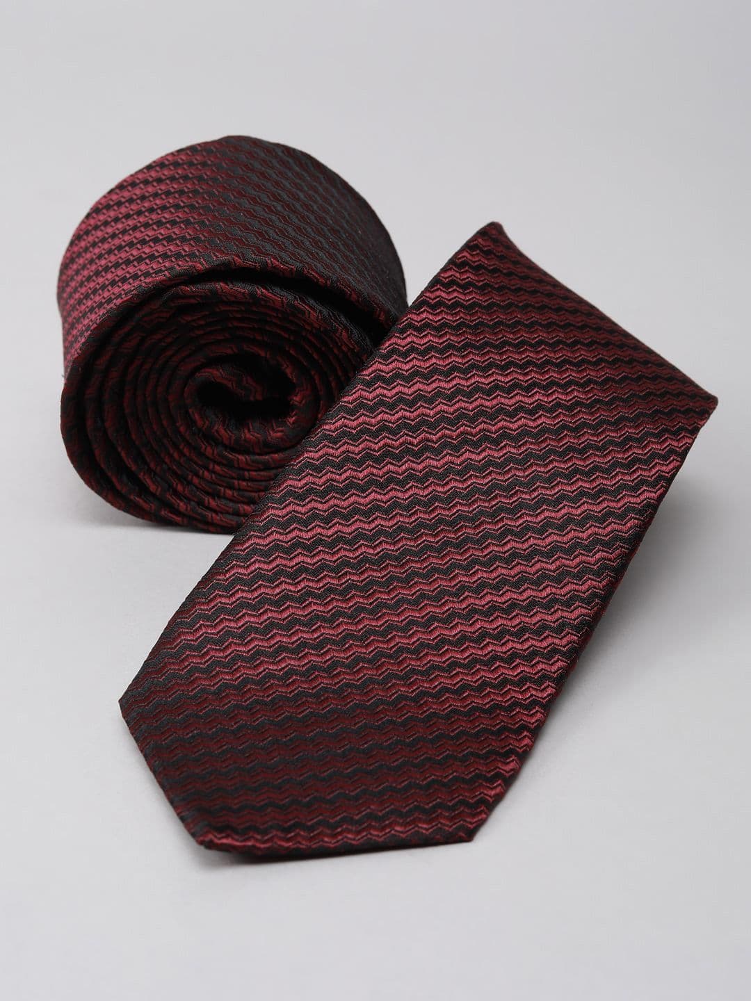 Peter England Men Woven Design Broad Tie - view 1