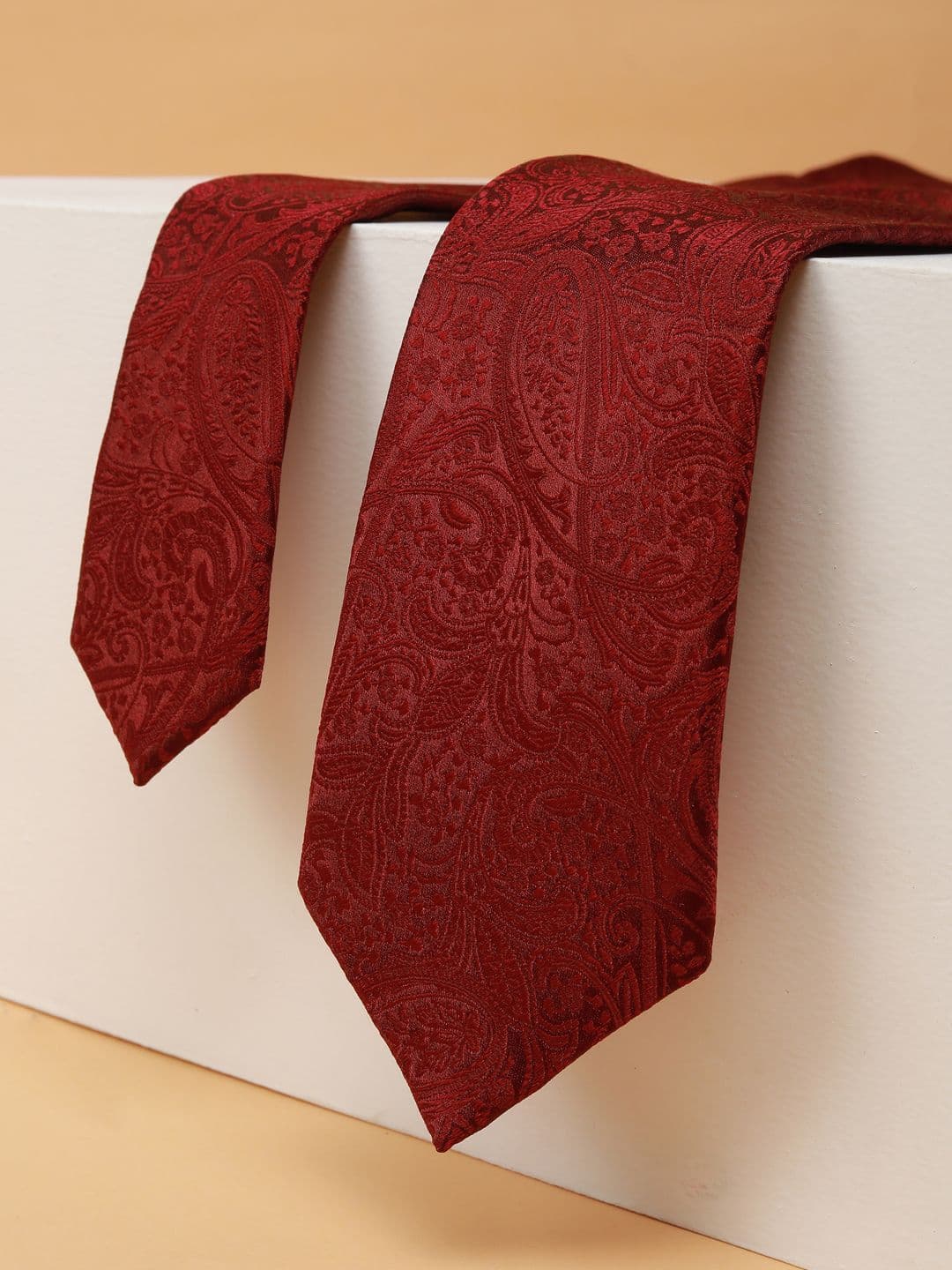 Peter England Men Woven Design Broad Tie - view 1