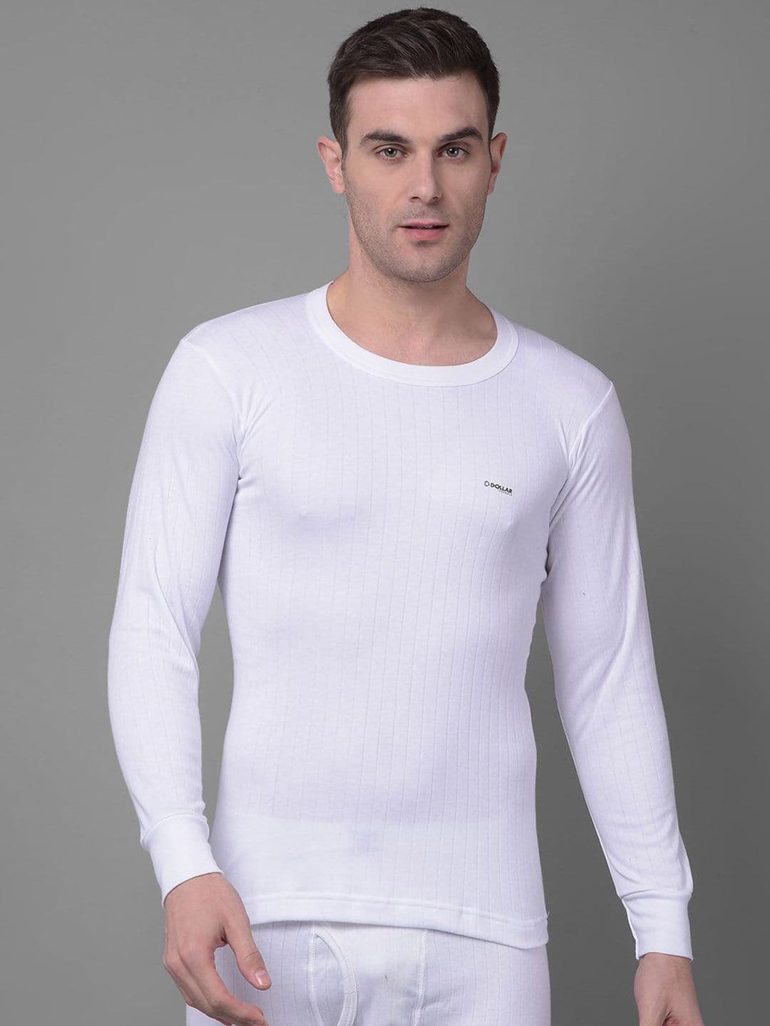 Dollar Men Round Neck Long Sleeves Thermal Tops - view 1