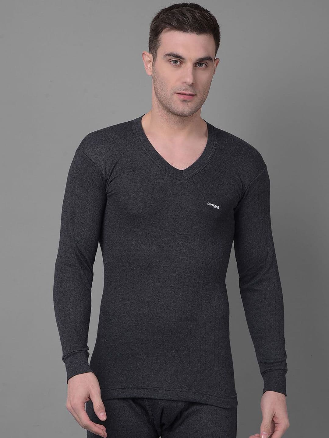 Dollar Men Cotton V Neck Thermal Tops - view 1