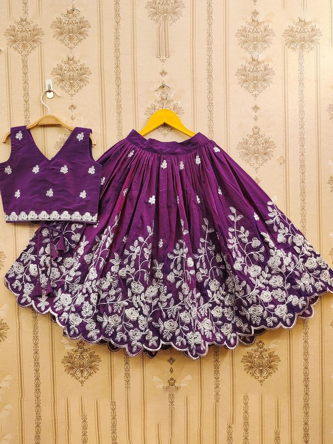 JOVK DESIGN Girls Embroidered Ready to Wear Lehenga & Choli - view 1
