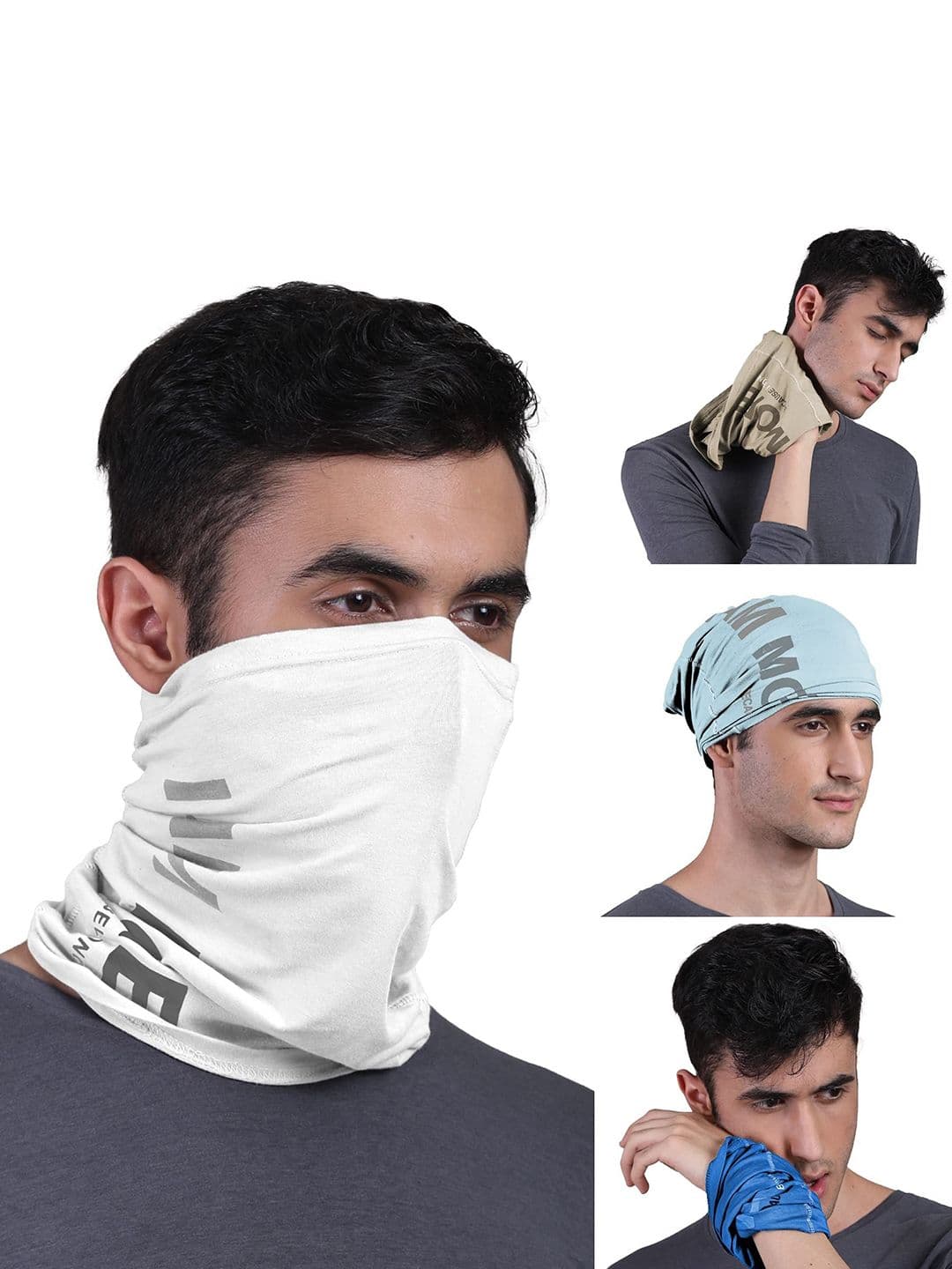 FREECULTR Unisex Pack Of 4 Printed Anti Microbial Multipurpose Bandana Headband - view 1