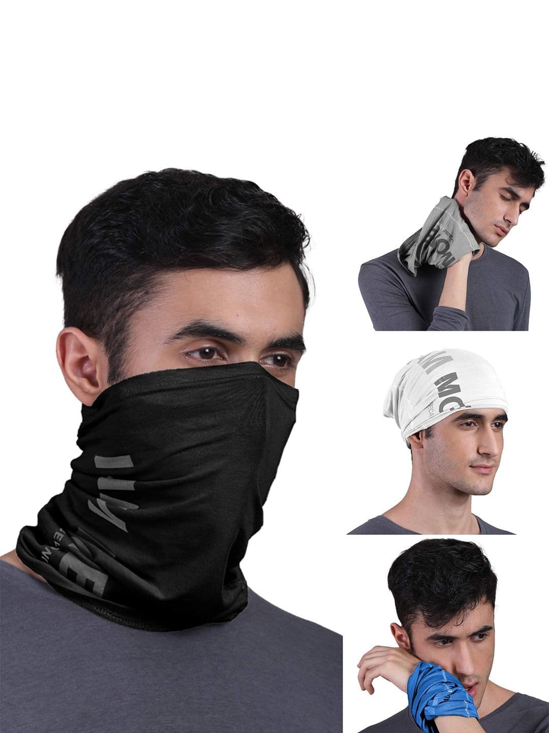 FREECULTR Unisex Pack Of 4 Printed Anti Microbial Multipurpose Bandana Headband - view 1
