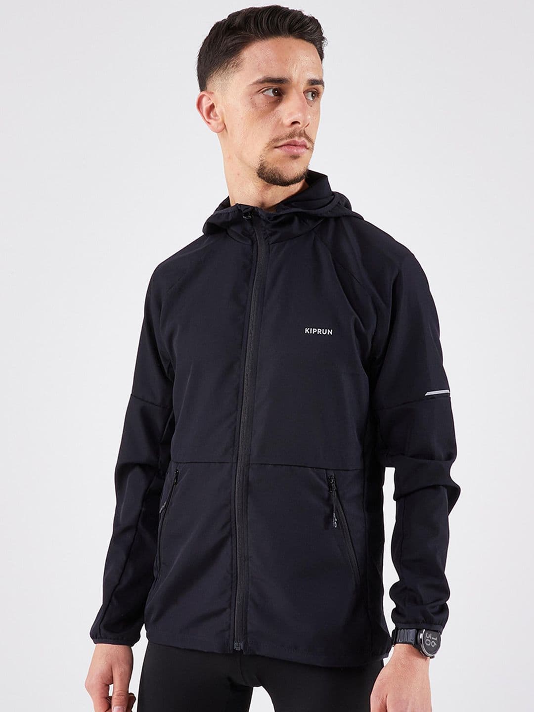 Decathlon Kalenji - Men Black Run 100 Breathable Running Jacket - view 1