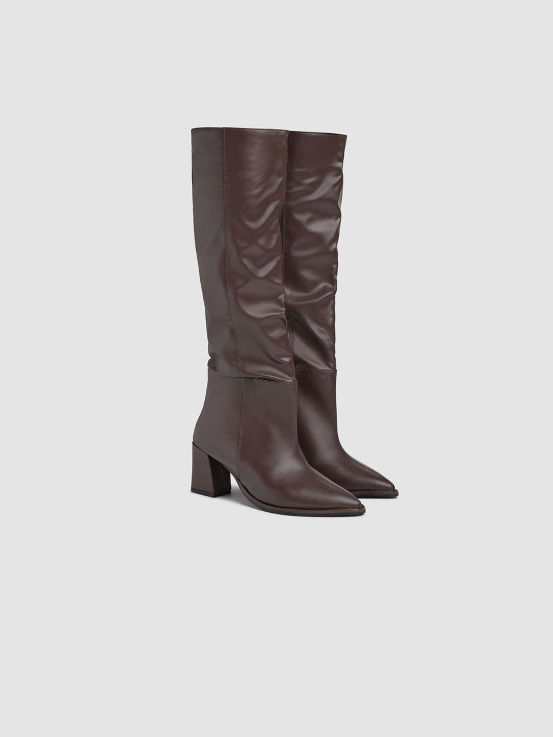 Street Style Store Women Casual Block Heel Long Slouchy Boots - view 1