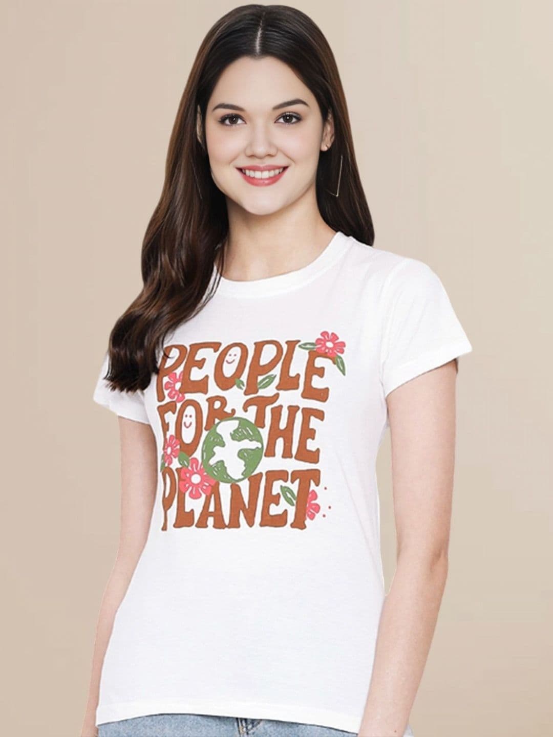 Metronaut Women Typography Printed Round Neck Cotton T-shirt - view 1