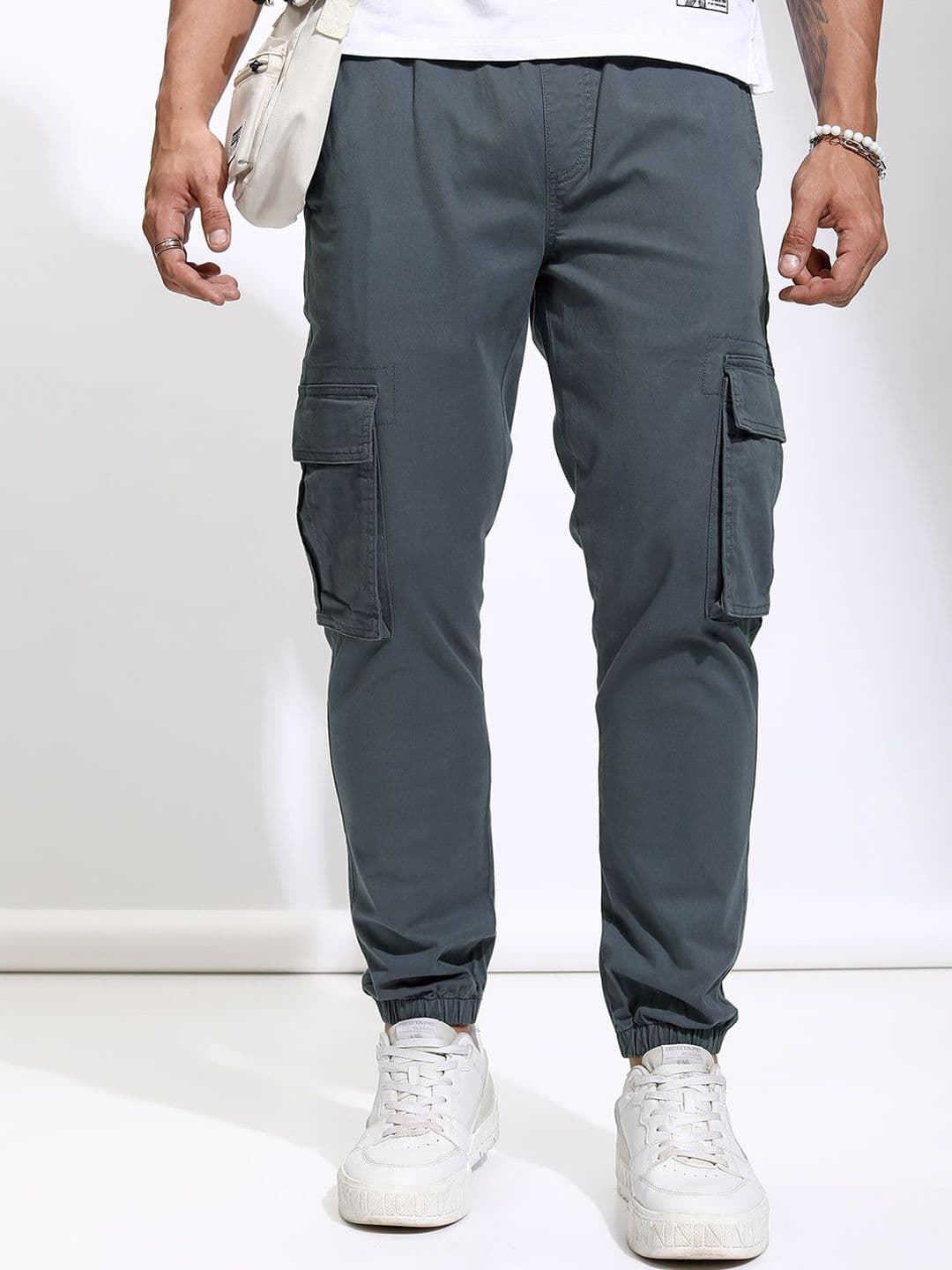 HIGHLANDER Men Slim Fit Easy Wash Joggers Trousers - view 1