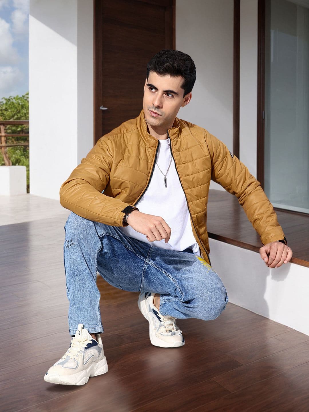 Mast & Harbour Solid Long Sleeves Padded Jacket - view 1
