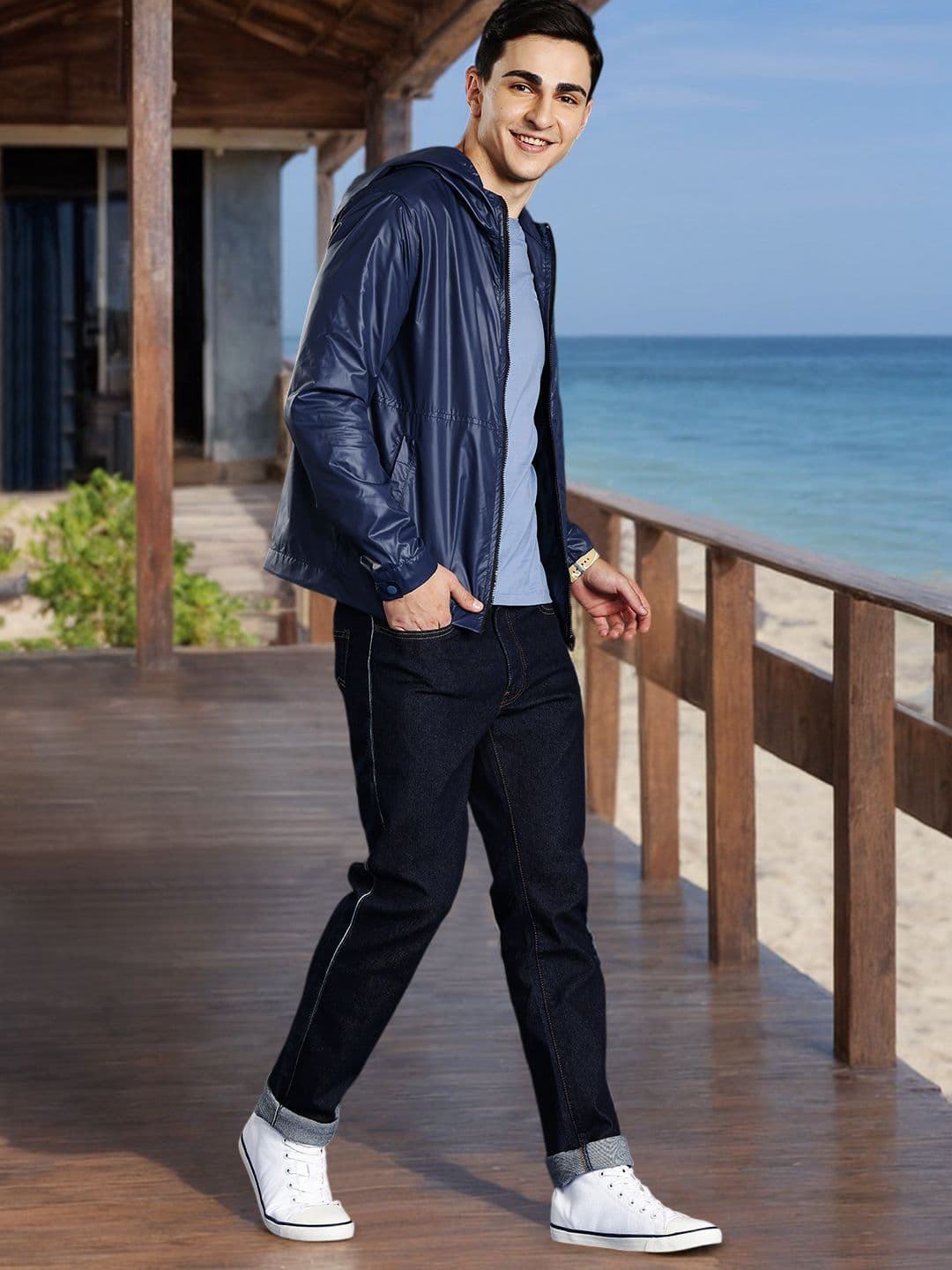 Mast & Harbour Hooded Tailored Jacket - view 1