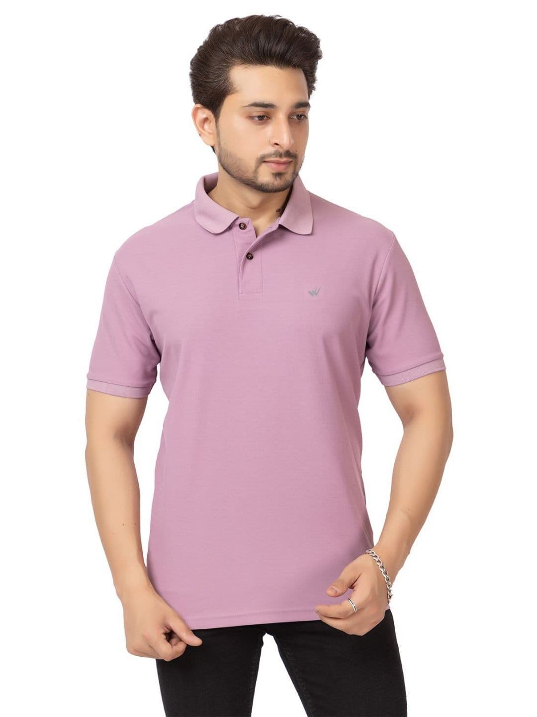 WILD COPS Men Solid Polo Collar Relaxed Fit T-shirt - view 1