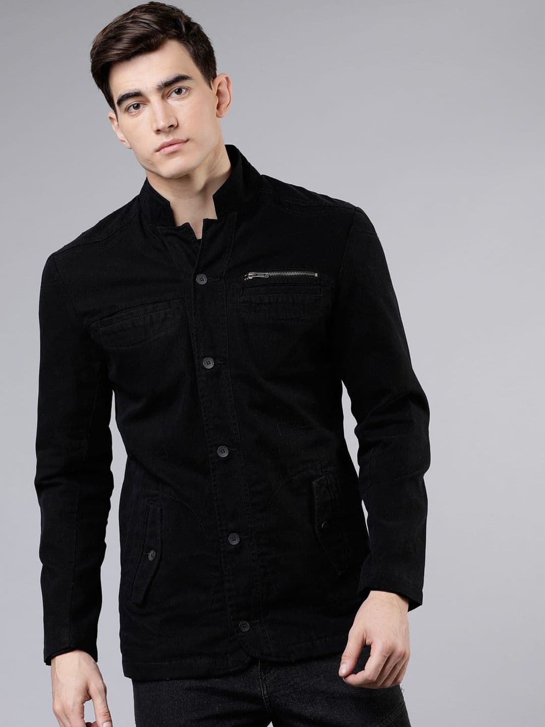 HIGHLANDER Men Cotton Open Front Jacket - view 1
