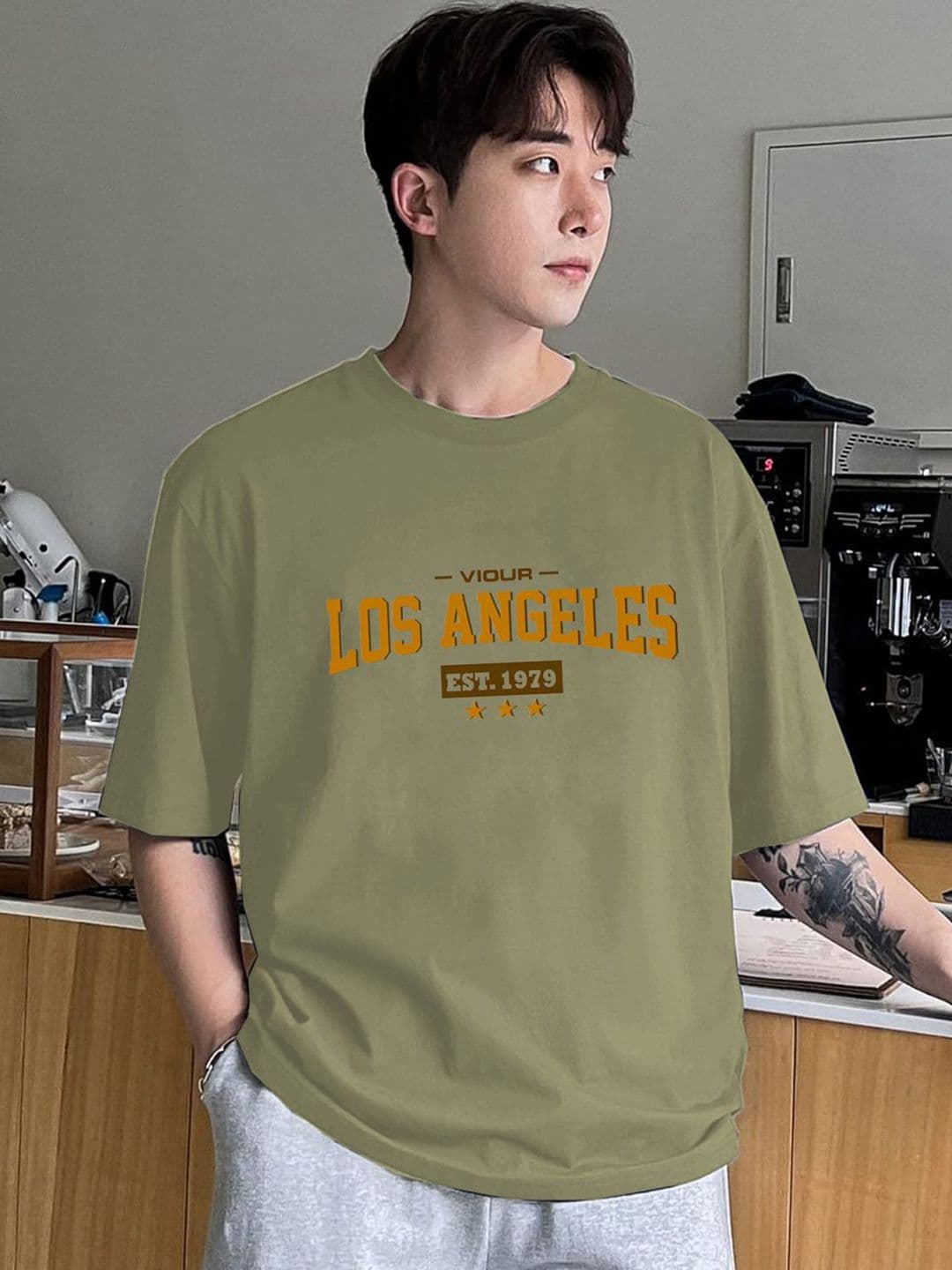Genzy Men Typography Printed Drop-Shoulder Sleeves T-shirt - view 1