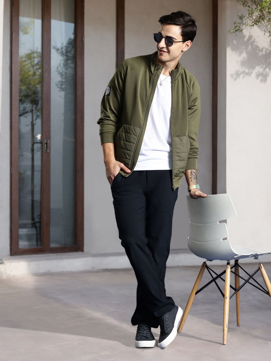 Mast & Harbour Regular Fit Bomber Jacket - view 1