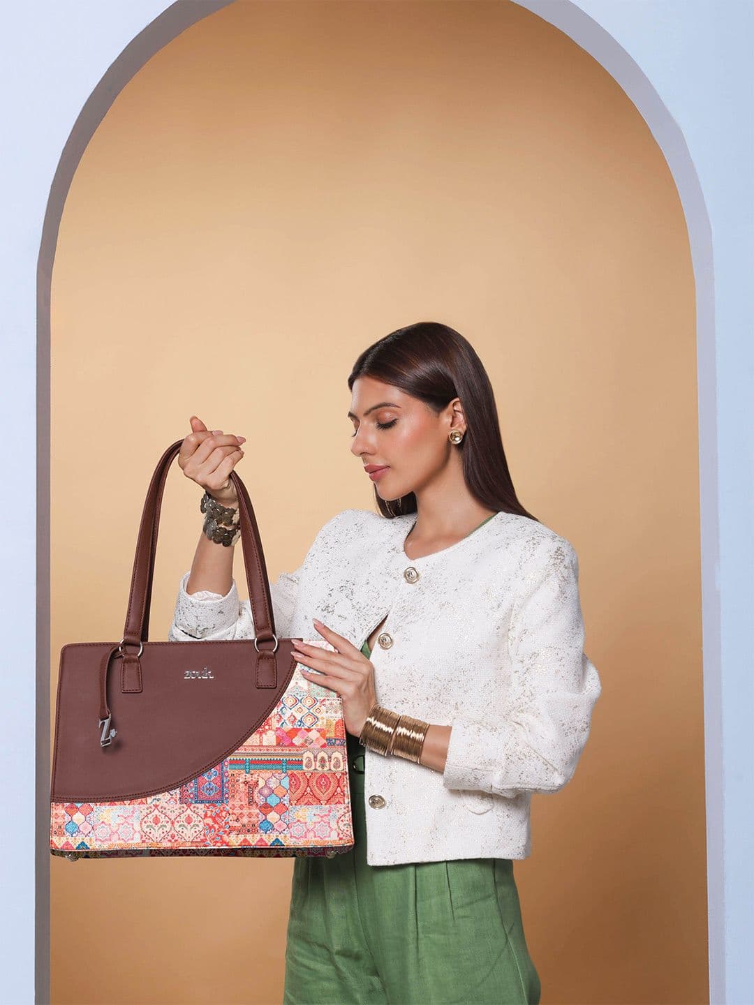 ZOUK Women Printed Structured Shoulder Tote Bag - view 1
