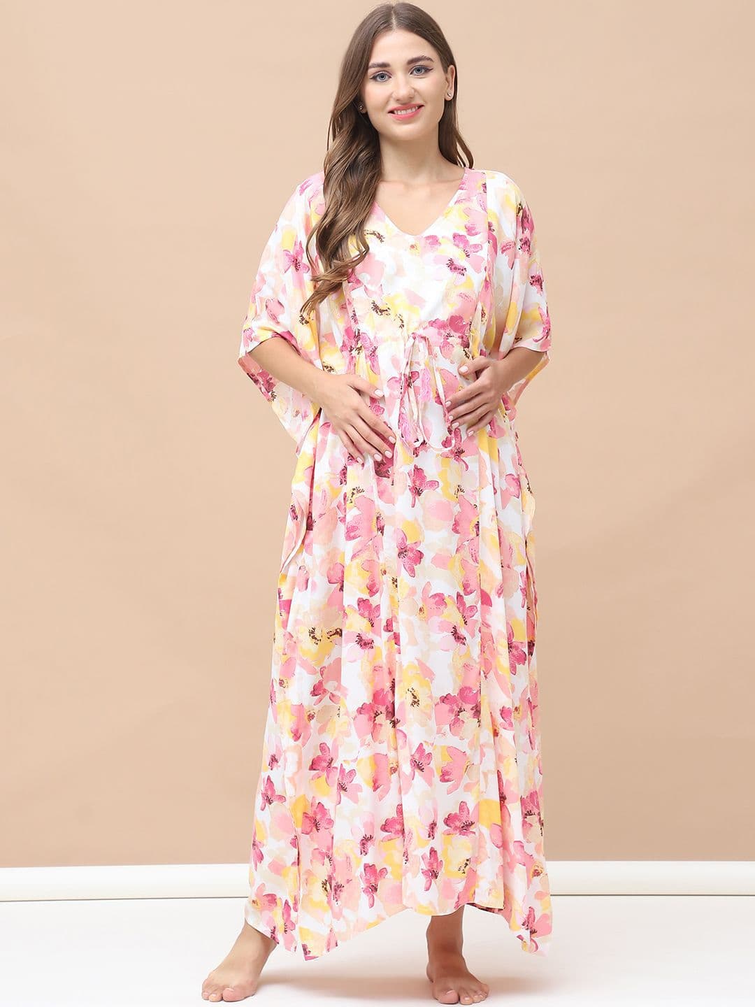 Secret Wish Women Floral Printed Maxi Nightdress - view 1