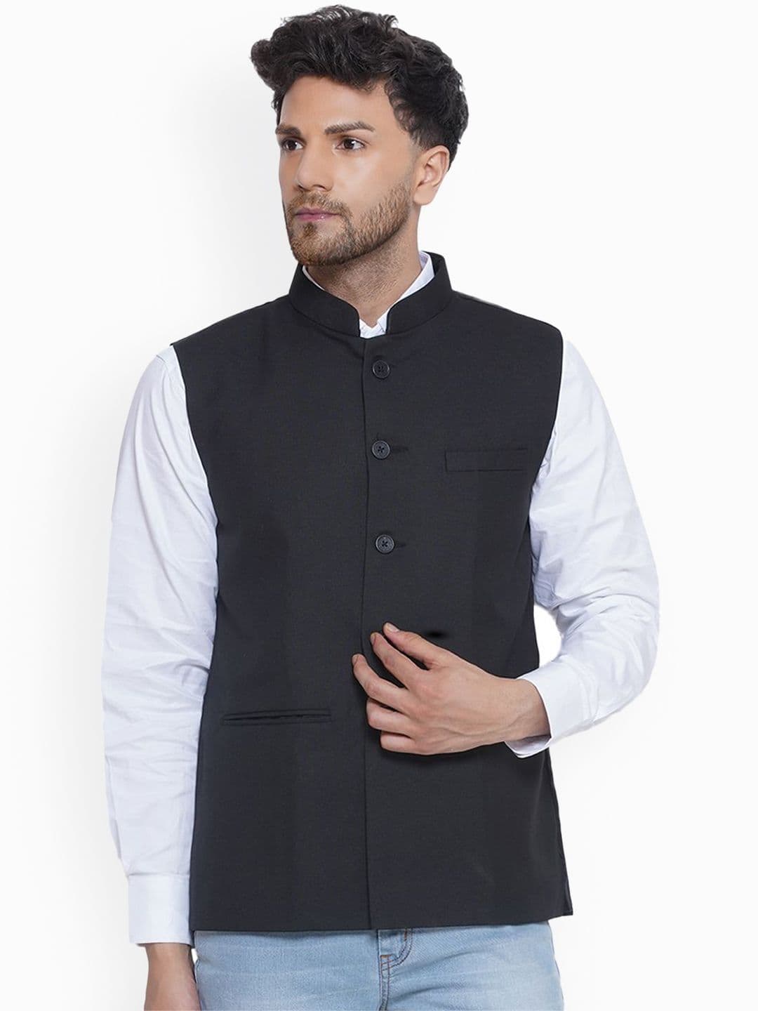 VEERA PARIDHAAN Men Woven Nehru Jackets - view 1