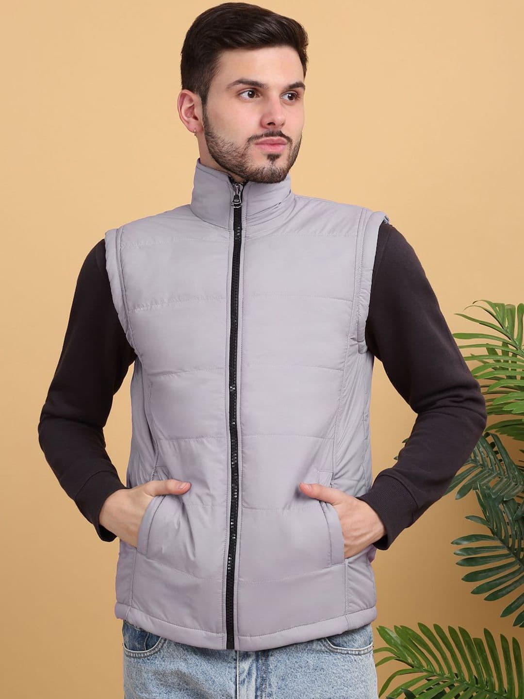 KLOTTHE Mock Collar Quilted Jacket - view 1