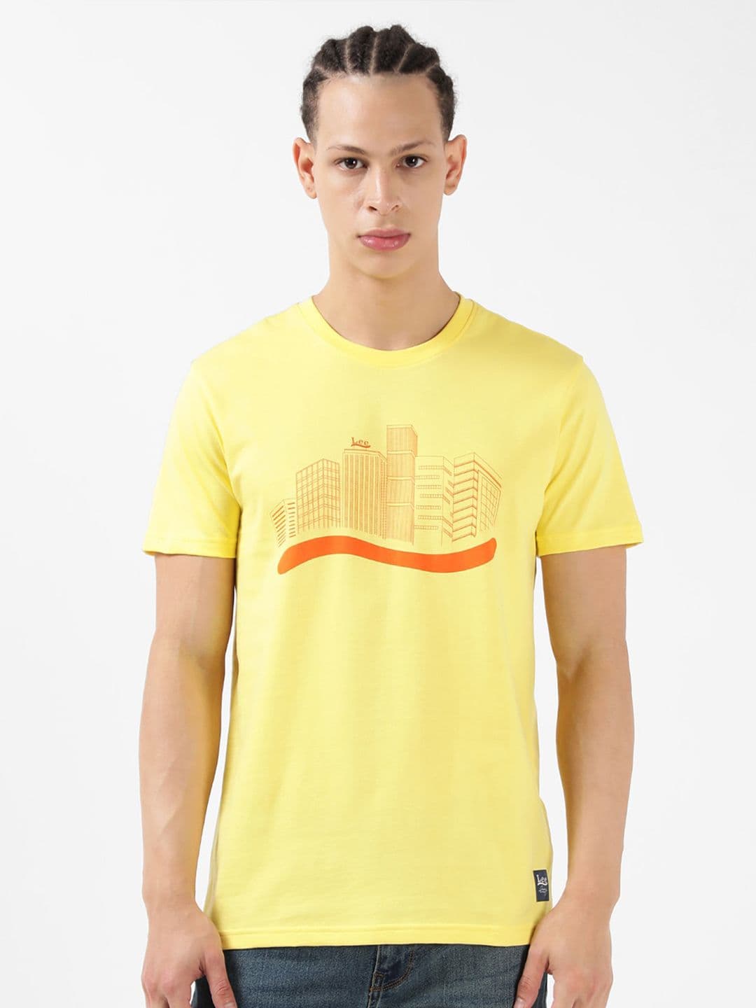 Lee Graphic Printed Round Neck Slim Fit Cotton T-shirt - view 1