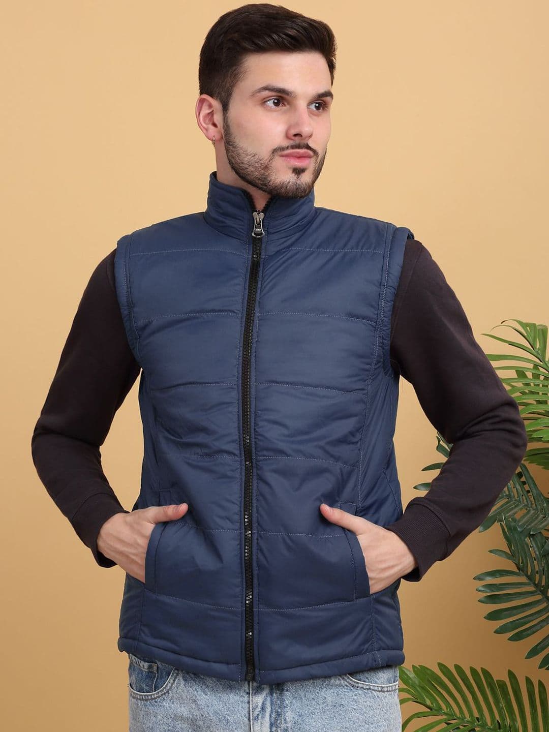 KLOTTHE Men Mock Collar Quilted Jacket - view 1
