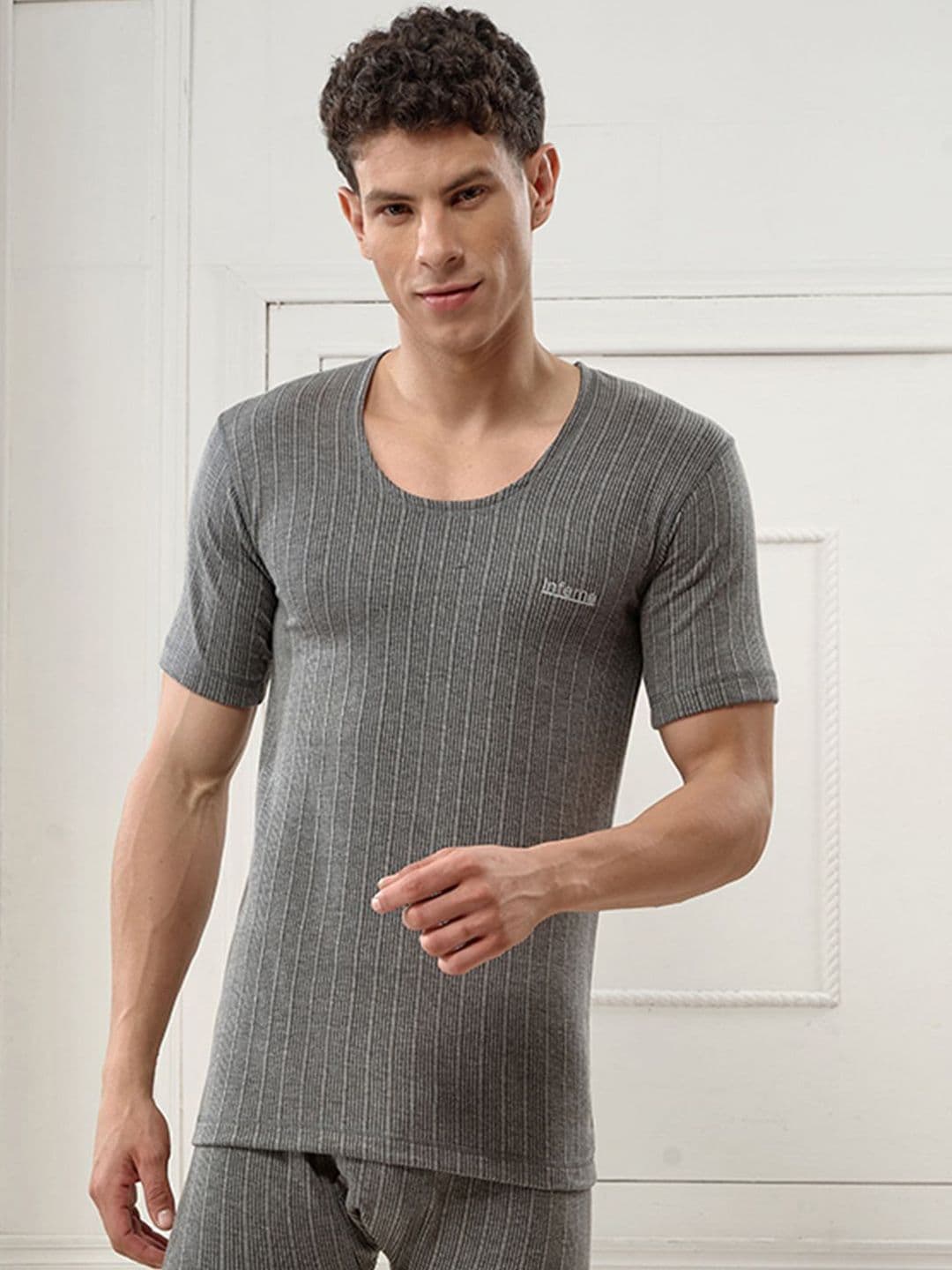 INFERNO Men Round Neck Halfslevee Thermal Vest - view 1