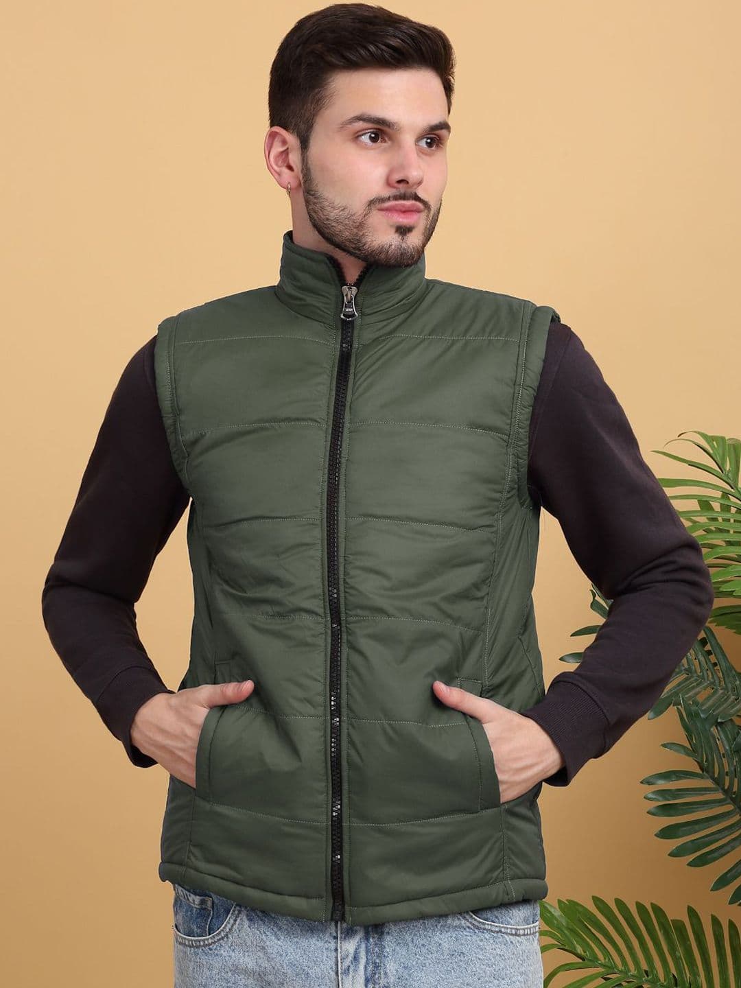 KLOTTHE Mock Collar Quilted Jacket - view 1