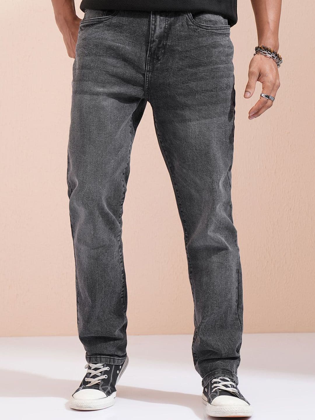 HIGHLANDER Men Straight Fit Light Fade Stretchable Jeans - view 1