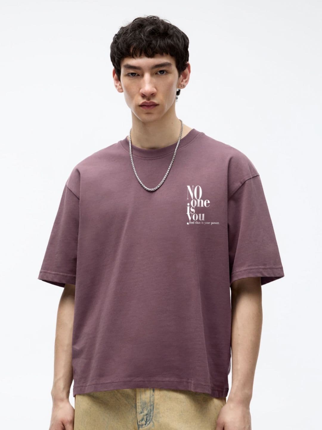 MISCHIEF MONKEY Men Typography Printed Round Neck Cotton Oversized T-shirt - view 1