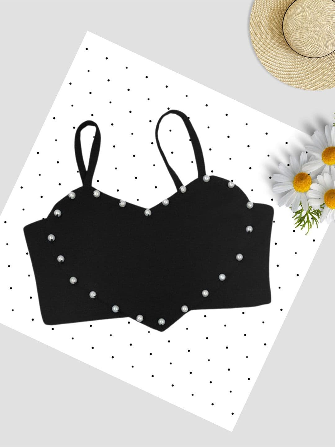 ADDYVERO Girls Embellished Shoulder Straps Top - view 1
