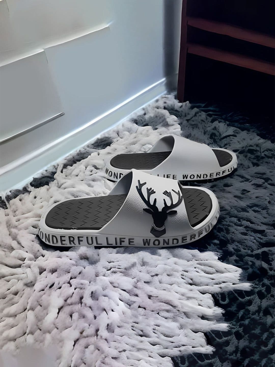Bruton Men Synthetic Self Design Sliders - view 1