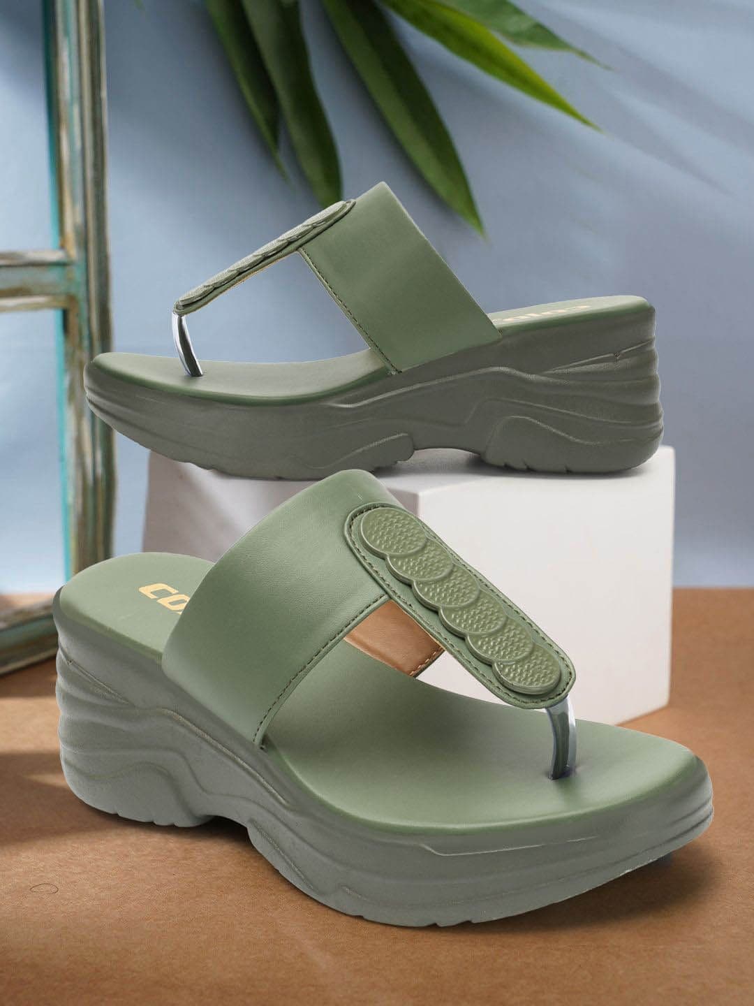 Colo Wedge Sandals with Buckles - view 1
