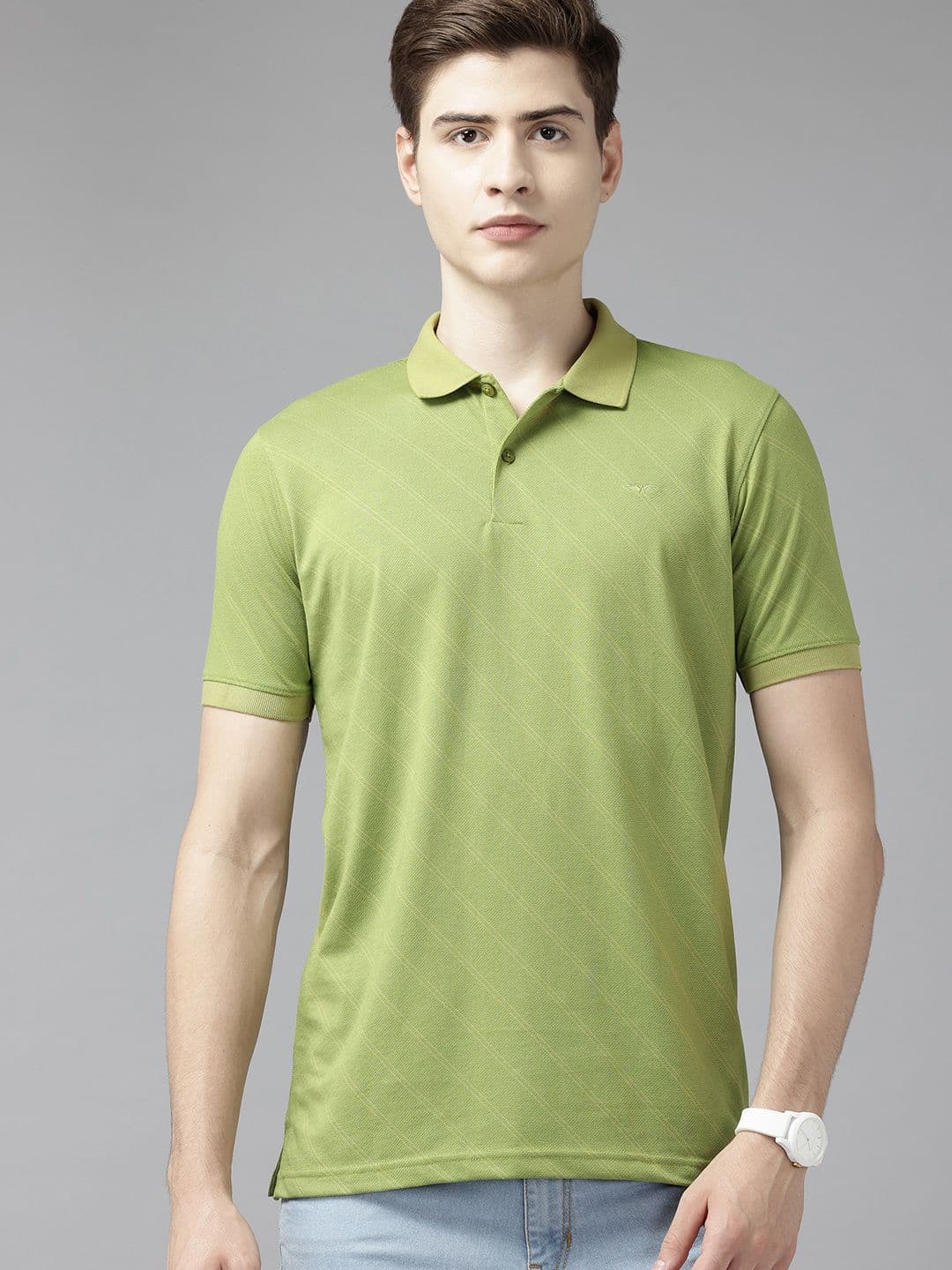 Park Avenue Printed Polo Collar Slim Fit T-shirt - view 1