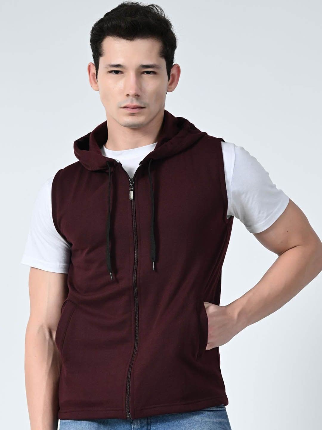 BAESD Men Hooded Lightweight Open Front Jacket - view 1
