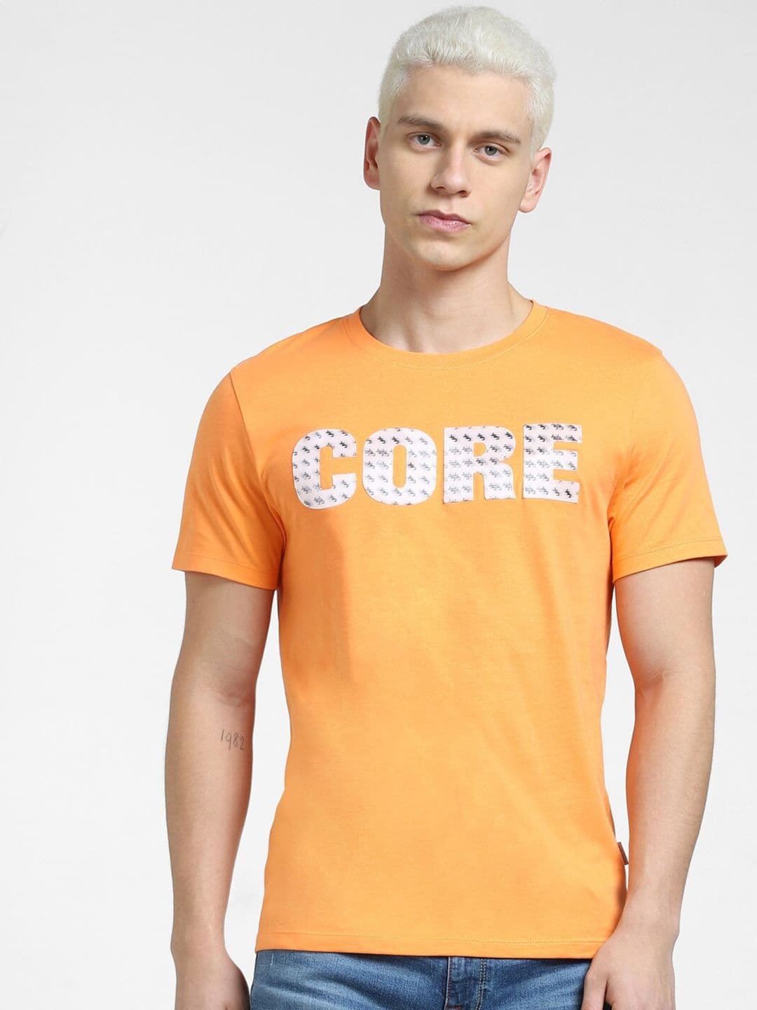 Jack & Jones Men Typography Printed Cotton T-shirt - view 1