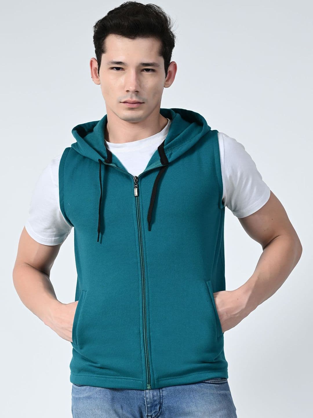 BAESD Men Hooded Lightweight Open Front Jacket - view 1