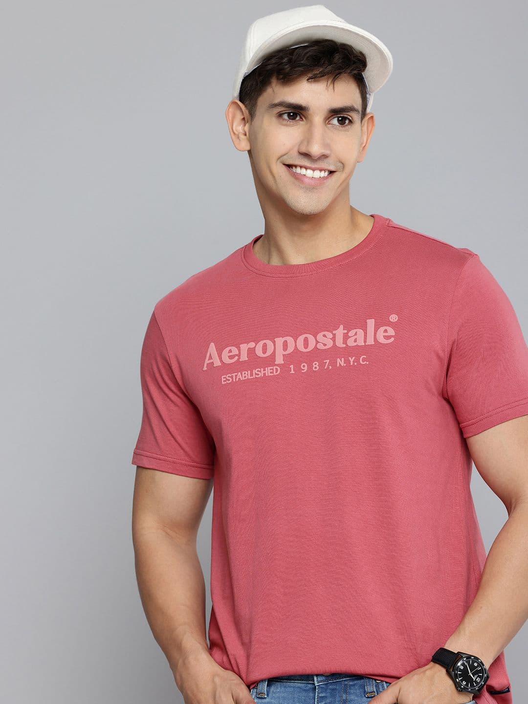 Aeropostale Brand Logo Printed Pure Cotton T-shirt - view 1