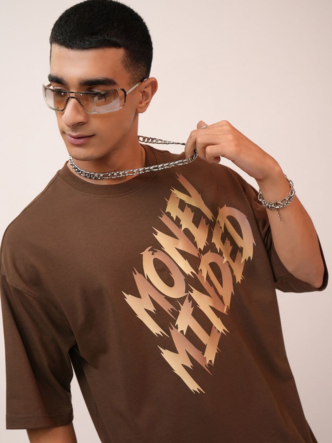 HIGHLANDER Typography Printed Oversized T-shirt - view 1
