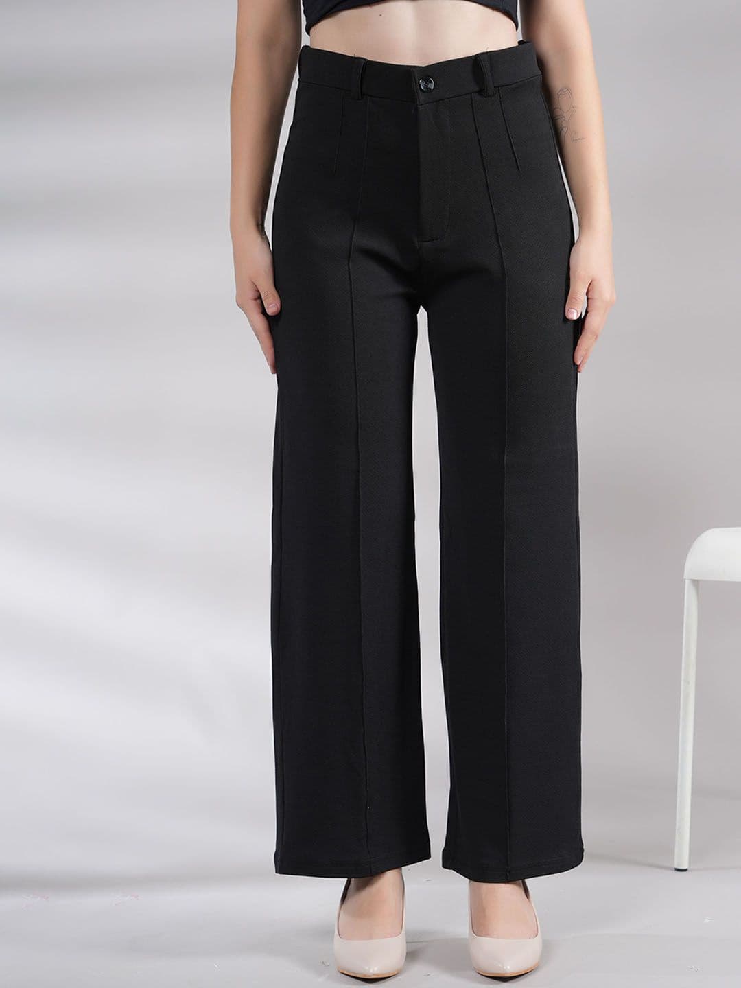 BAESD Women Straight Fit High-Rise Formal Trouser - view 1