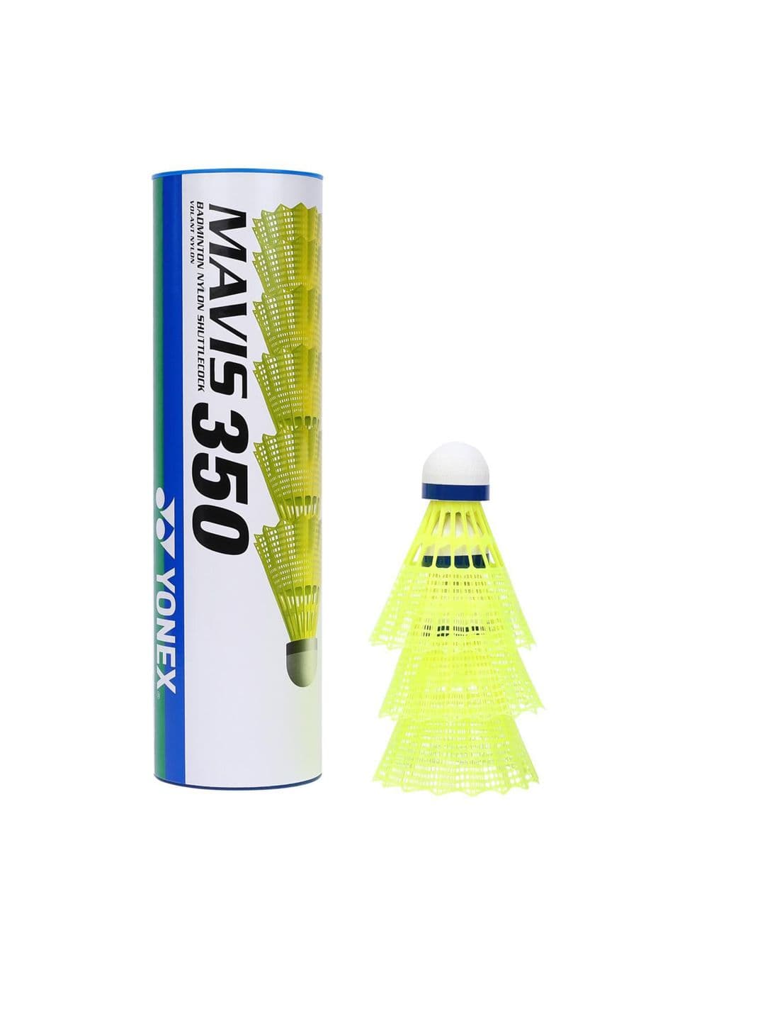 YONEX Pack Of 6 Blue & Yellow MAVIS 350 Badminton Shuttlecocks - view 1