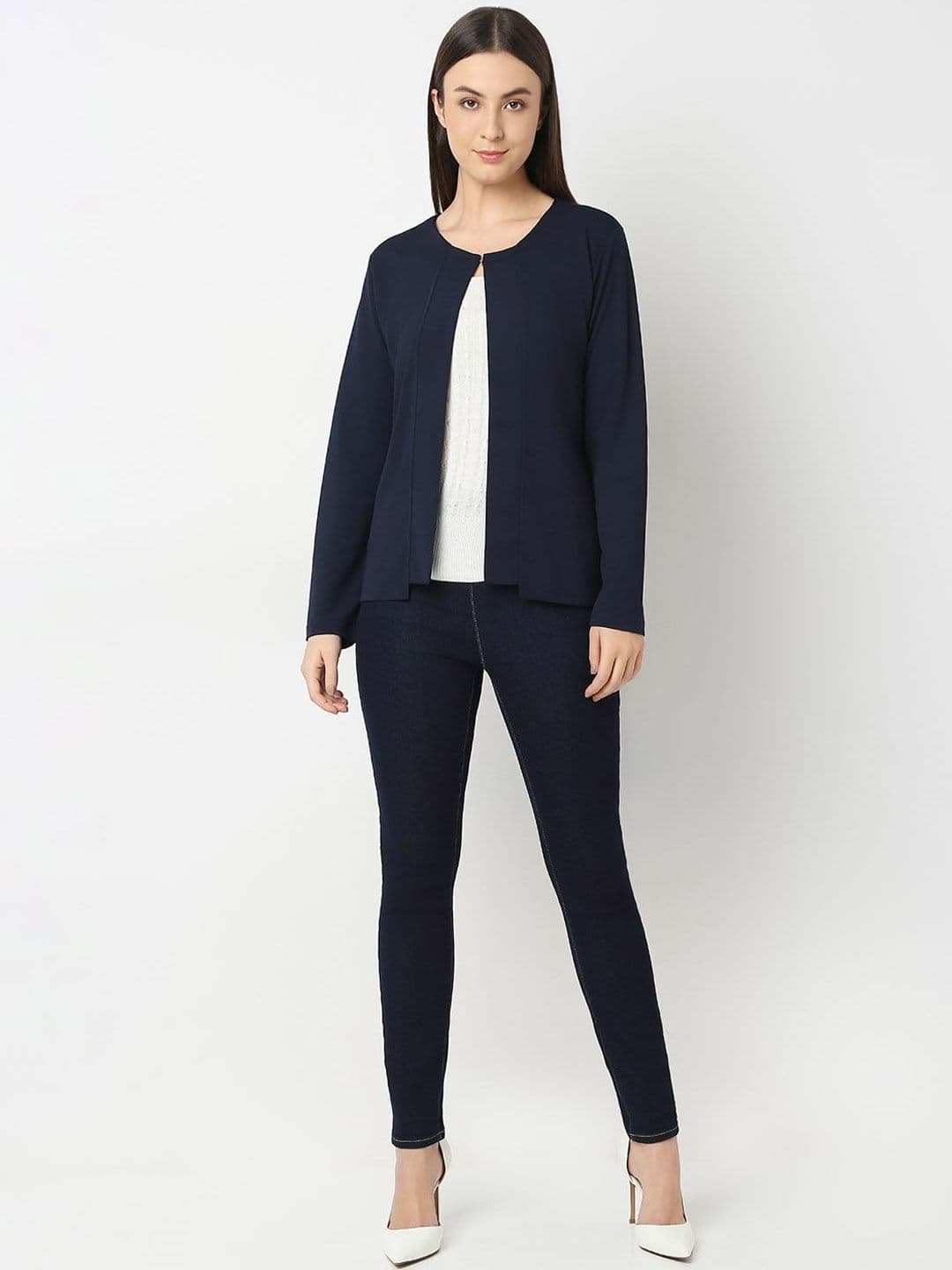 Smarty Pants Women Lightweight Cotton Open Front Jacket - view 1