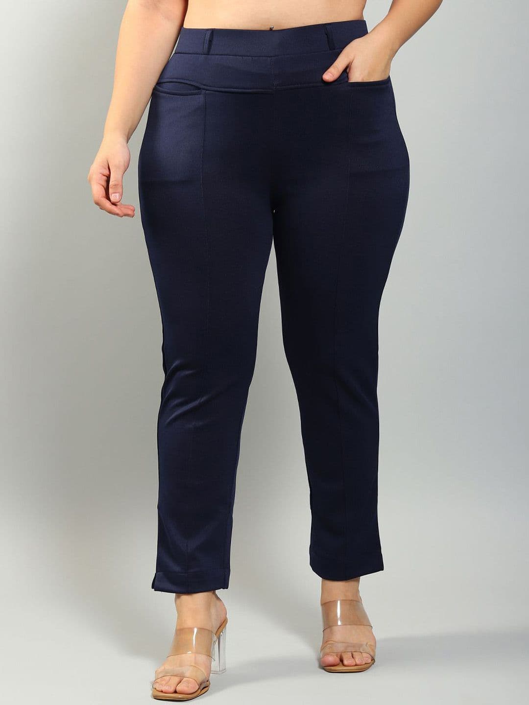 Plus Size Women Relaxed High-Rise Wrinkle Free Formal Trouser - view 1