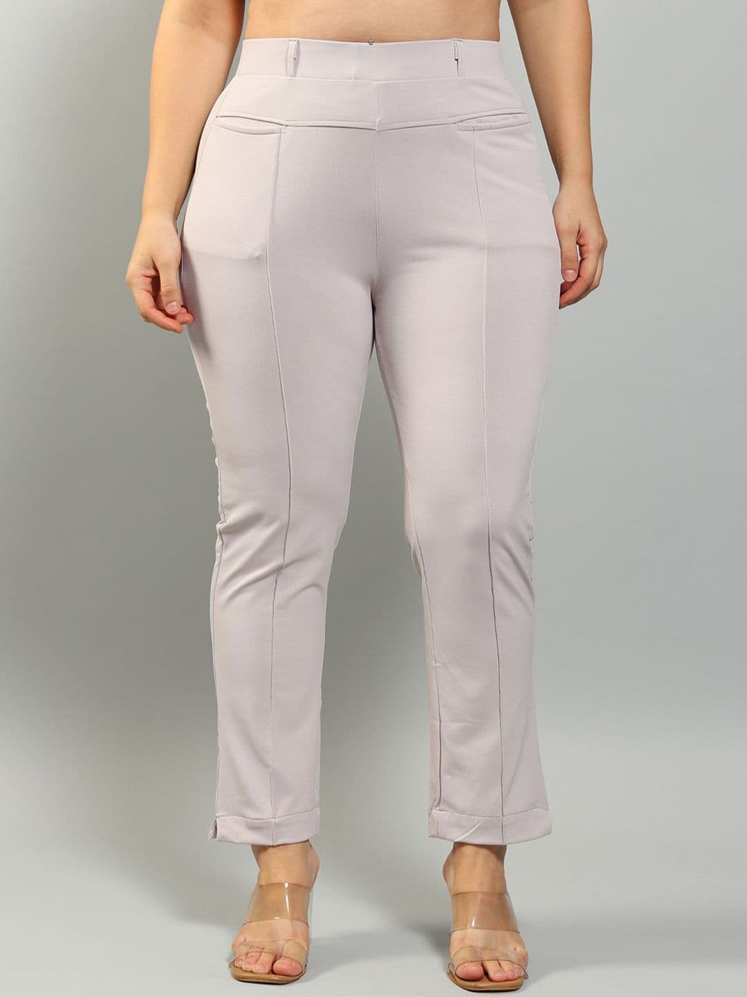 Plus Size Women Relaxed High-Rise Wrinkle Free Trouser - view 1