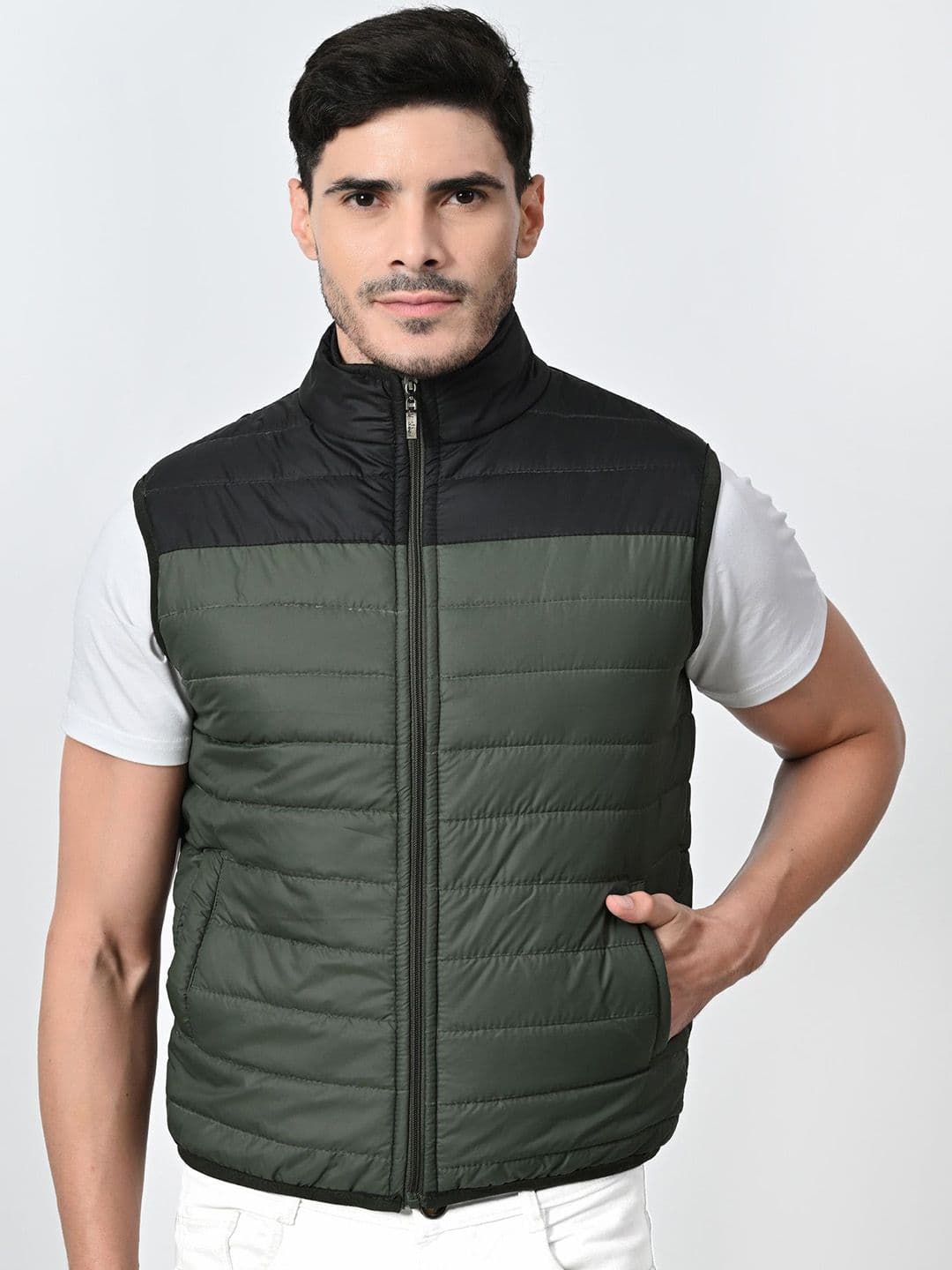BAESD Men Colourblocked Lightweight Bomber Jacket - view 1