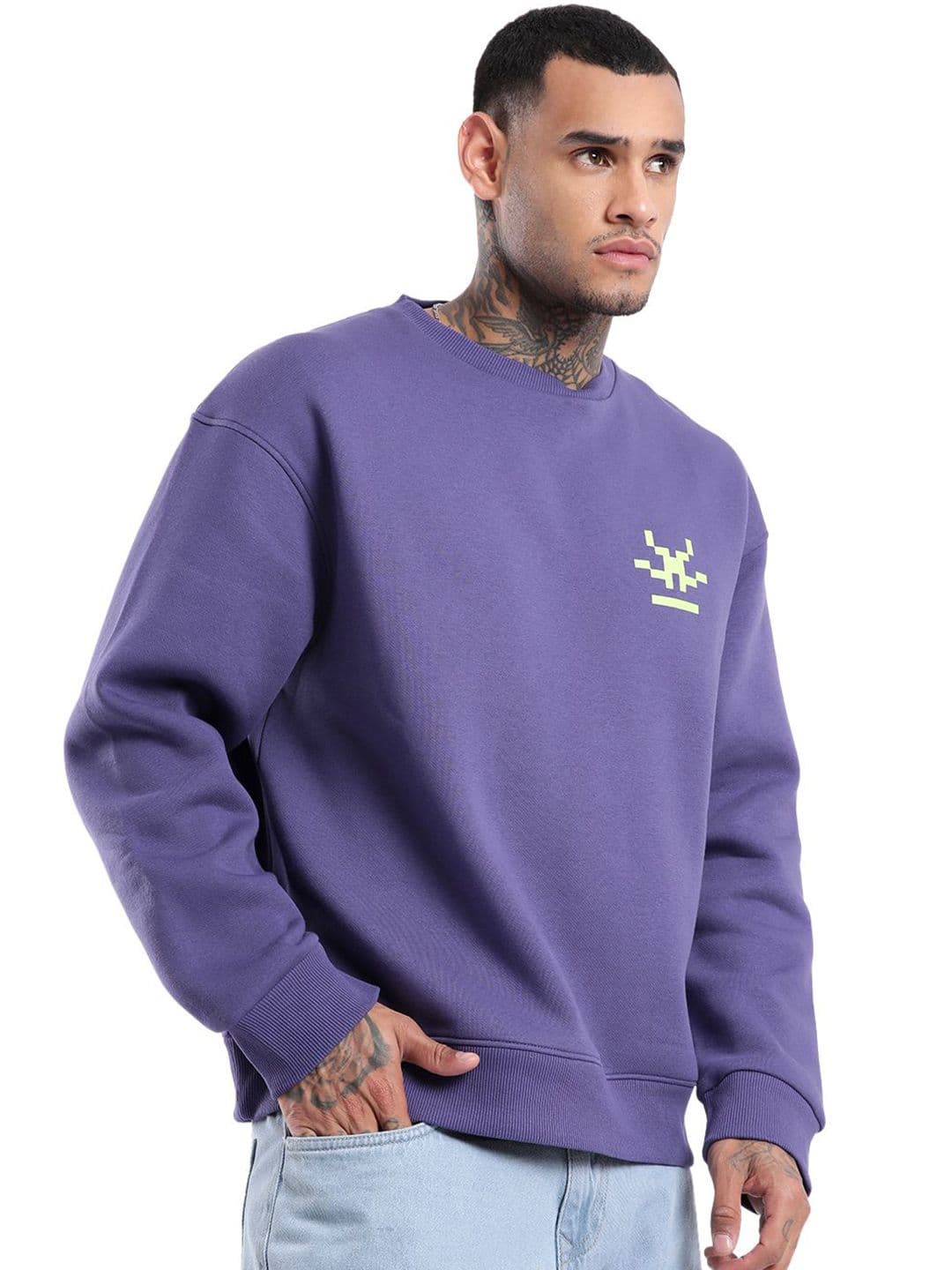 WROGN Men Cotton Graphic Printed Sweatshirt - view 1