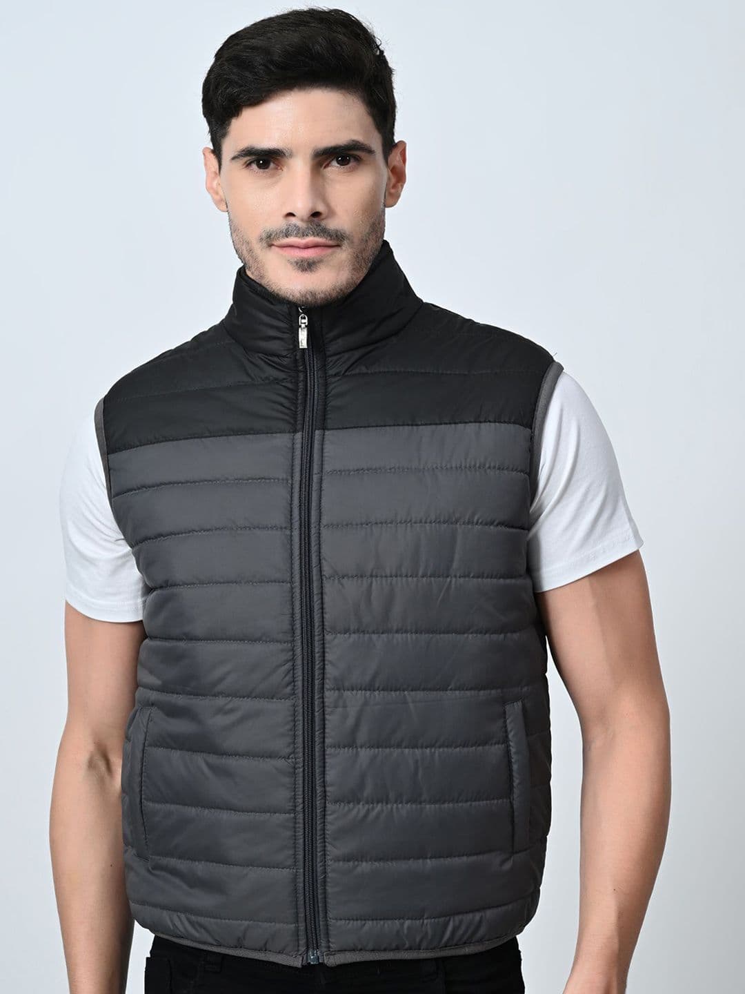 BAESD Men Stand Collar Lightweight Bomber Jacket - view 1